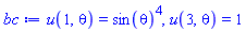 u(1, theta) = sin(theta)^4, u(3, theta) = 1