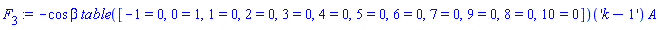 -cos*beta*(table( [( -1 ) = 0, ( 0 ) = 1, ( 1 ) = 0, ( 2 ) = 0, ( 3 ) = 0, ( 4 ) = 0, ( 5 ) = 0, ( 6 ) = 0, ( 7 ) = 0, ( 9 ) = 0, ( 8 ) = 0, ( 10 ) = 0 ] ))('k-1')*A