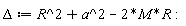Delta := -2*M*R+R^2+a^2