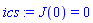 J(0) = 0