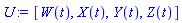 [W(t), X(t), Y(t), Z(t)]