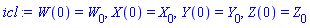 W(0) = W[0], X(0) = X[0], Y(0) = Y[0], Z(0) = Z[0]