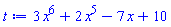 3*x^6+2*x^5-7*x+10