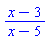 (x-3)/(x-5)