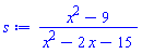 (x^2-9)/(x^2-2*x-15)