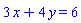 3*x+4*y = 6