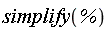 simplify(%)