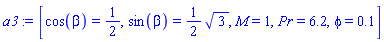 [cos(beta) = 1/2, sin(beta) = (1/2)*3^(1/2), M = 1, Pr = 6.2, phi = .1]