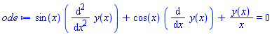sin(x)*(diff(diff(y(x), x), x))+cos(x)*(diff(y(x), x))+y(x)/x = 0