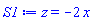 z = -2*x