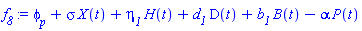 phi__p+sigma*X(t)+eta__1*H(t)+d__1*D(t)+b__1*B(t)-alpha*P(t)