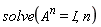 solve(A^n = I, n)