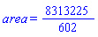 area = 8313225/602