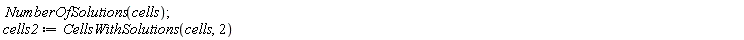 NumberOfSolutions(cells); cells2 := CellsWithSolutions(cells, 2)