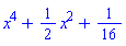 x^4+(1/2)*x^2+1/16