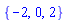 {-2, 0, 2}