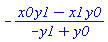 -(x0*y1-x1*y0)/(-y1+y0)