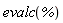 evalc(%)