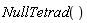 NullTetrad()