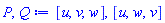 [u, v, w], [u, w, v]
