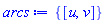 arcs := {[u, v]}
