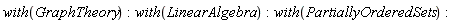with(GraphTheory); with(LinearAlgebra); with(PartiallyOrderedSets)