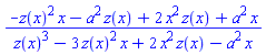 (-z(x)^2*x-a^2*z(x)+2*x^2*z(x)+a^2*x)/(z(x)^3-3*z(x)^2*x+2*x^2*z(x)-a^2*x)