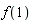 f(1)