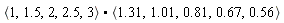 `<,>`(1, 1.5, 2, 2.5, 3).`<,>`(1.31, 1.01, .81, .67, .56)