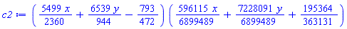 ((5499/2360)*x+(6539/944)*y-793/472)*((596115/6899489)*x+(7228091/6899489)*y+195364/363131)
