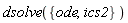 dsolve({ics2, ode})