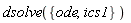 dsolve({ics1, ode})