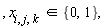 ", x[i,j,k ] in  {0,1}, "