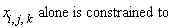 "x[i,j,k ] alone is constrained to "
