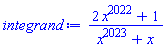 (2*x^2022+1)/(x^2023+x)