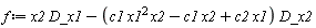 _DG([["vector", M, []], [[[1], x2], [[2], -c1*x1^2*x2+c1*x2-c2*x1]]])