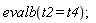 evalb(t2 = t4)