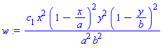 c[1]*x^2*(1-x/a)^2*y^2*(1-y/b)^2/(a^2*b^2)