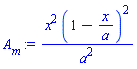 x^2*(1-x/a)^2/a^2
