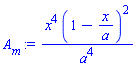 x^4*(1-x/a)^2/a^4