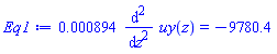 0.894e-3*(diff(diff(uy(z), z), z)) = -9780.4