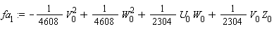 fa[1] := -(1/4608)*V[0]^2+(1/4608)*W[0]^2+(1/2304)*U[0]*W[0]+(1/2304)*V[0]*Z[0]