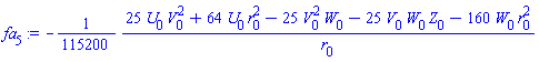 -(1/115200)*(25*U[0]*V[0]^2+64*U[0]*r[0]^2-25*V[0]^2*W[0]-25*V[0]*W[0]*Z[0]-160*W[0]*r[0]^2)/r[0]