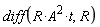 diff(R*A^2*t, R)