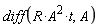 diff(R*A^2*t, A)