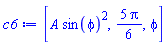 [A*sin(phi)^2, (5/6)*Pi, phi]