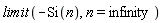limit(-Si(n), n = infinity)