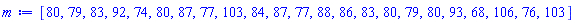[80, 79, 83, 92, 74, 80, 87, 77, 103, 84, 87, 77, 88, 86, 83, 80, 79, 80, 93, 68, 106, 76, 103]