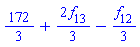 172/3+(2/3)*f[13]-(1/3)*f[12]