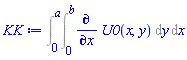 Int(diff(U0(x, y), x), [y = 0 .. b, x = 0 .. a])